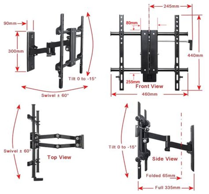 Are TV brackets a standard size?