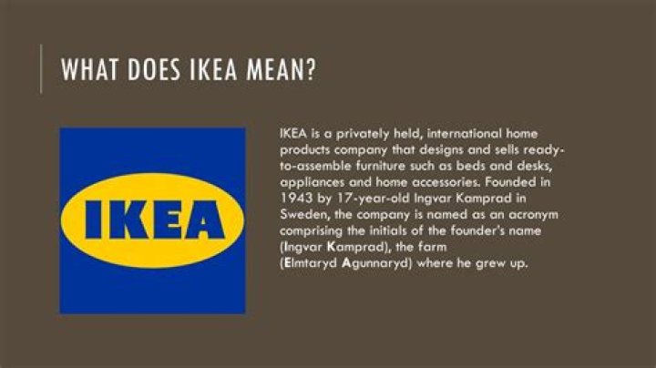 Does IKEA mean anything