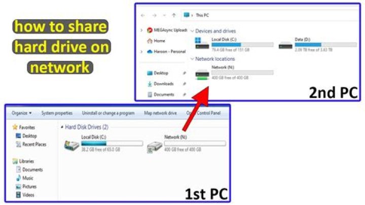 How do I access a shared drive in VirtualBox?