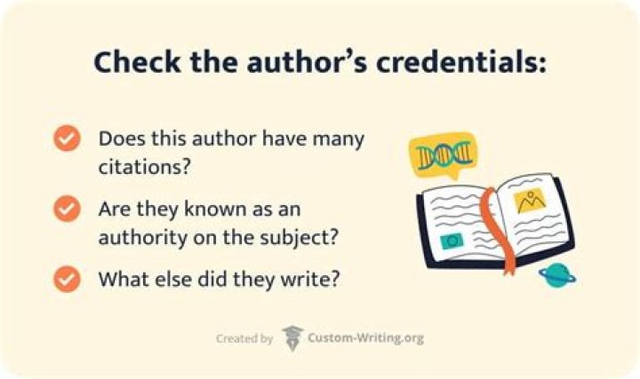 How do I check an authors credentials
