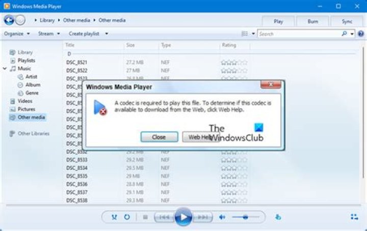 How do I download codecs for Windows Media Player?