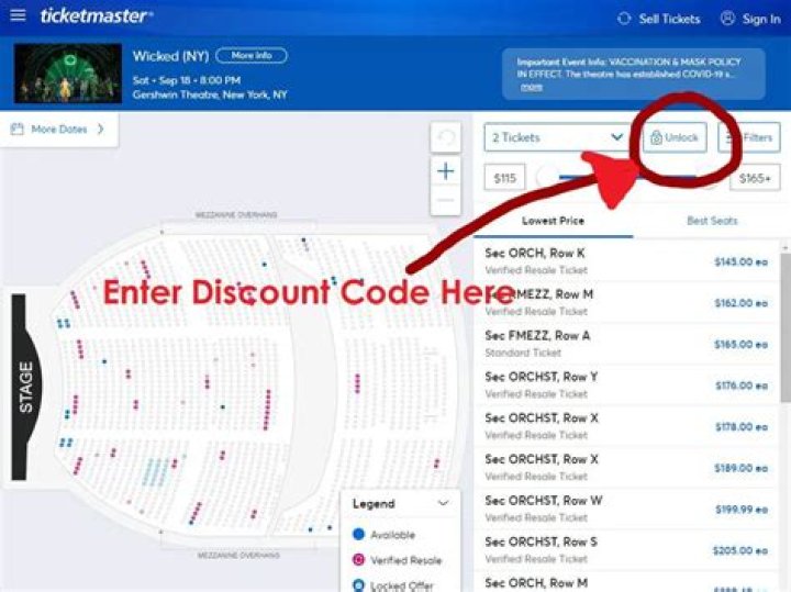 How do I enter a promo code on Ticketmaster