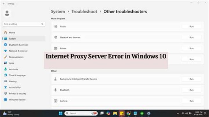 How do I fix proxy server error?