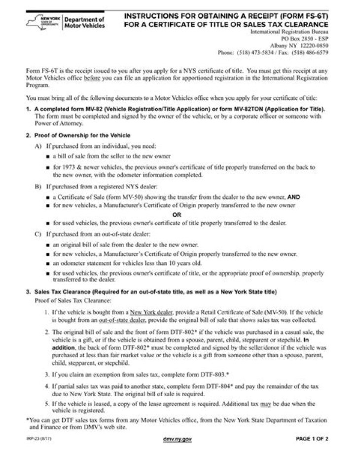 How do I get a FS-6T form?