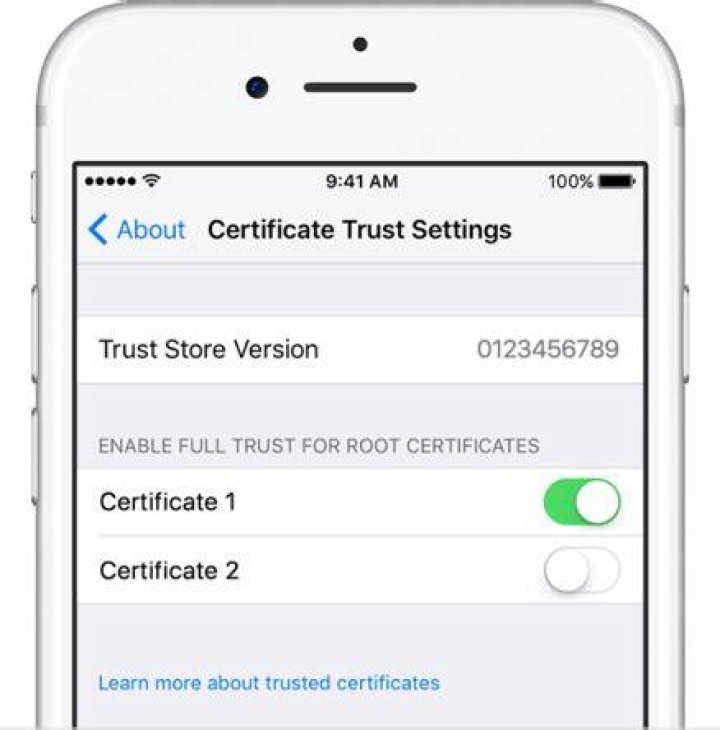 How do I trust manually installed root certificates in iOS 12