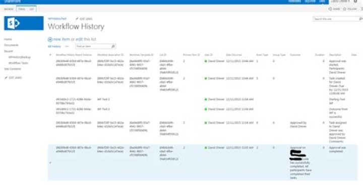 How do I view workflow history in SharePoint 2010?