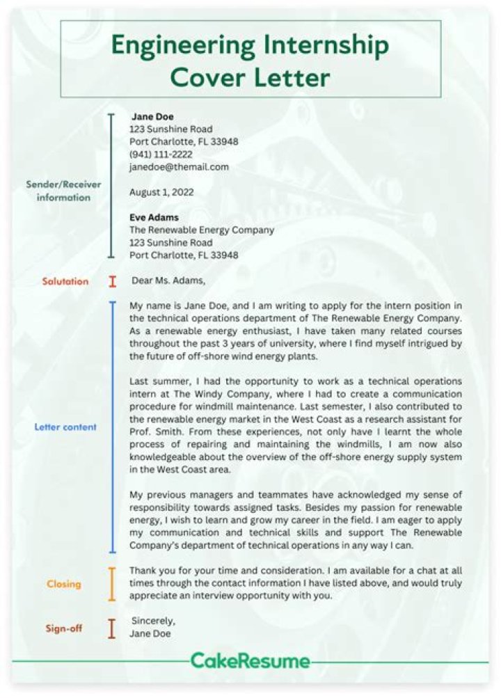 How do I write a resume for an engineering internship?