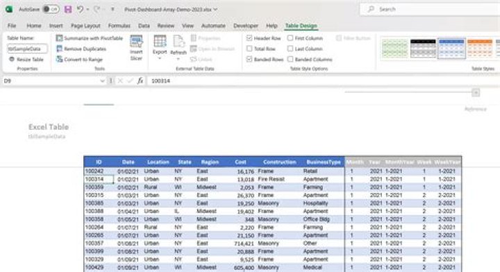 How do you add tables in Excel?