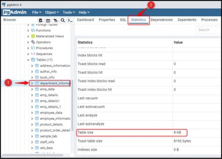 How do you check data on pgAdmin