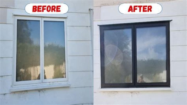 How do you clean painted wooden window frames?