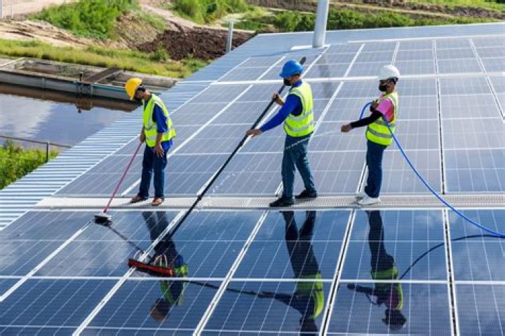 How do you clean small solar panels