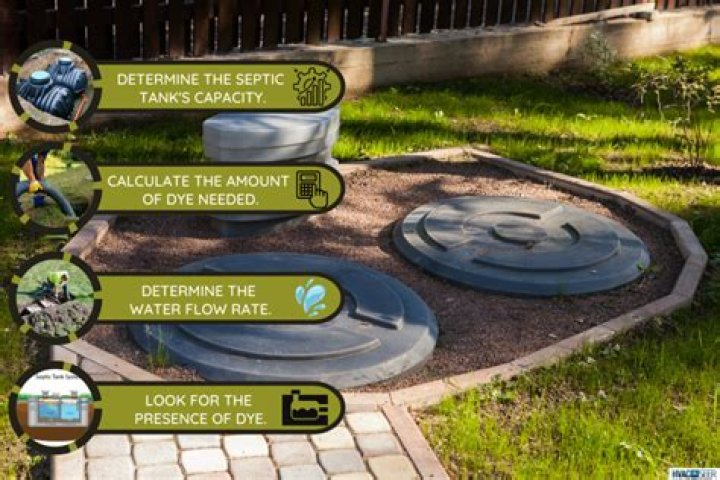How do you do a dye test on a septic system