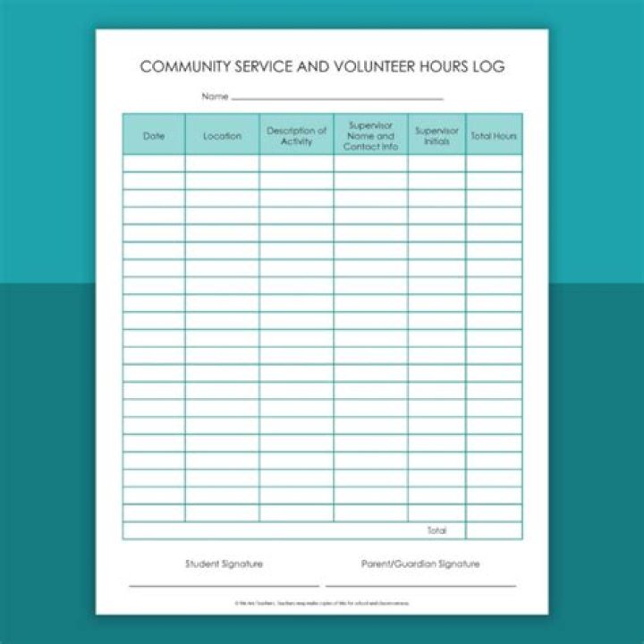 How do you document community service hours?