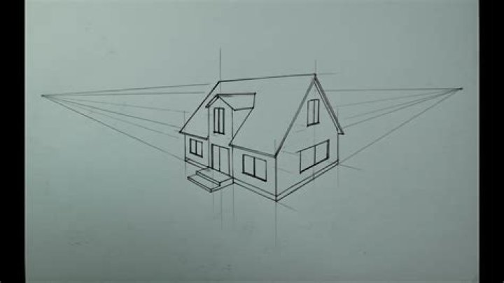 How do you draw a perspective House?