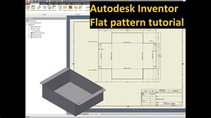 How do you make a flat pattern in Inventor