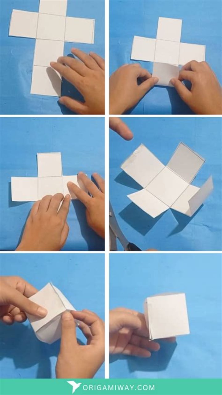 How do you make a paper cube without cutting it?