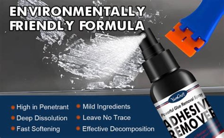 How do you remove residual adhesive?