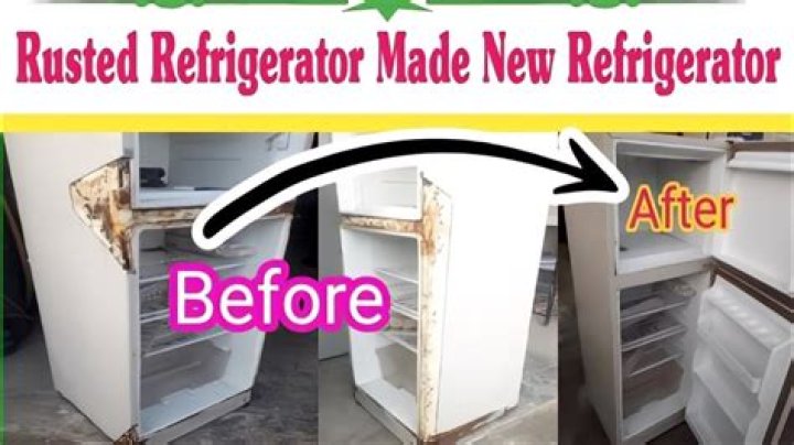 How do you remove rust from refrigerator