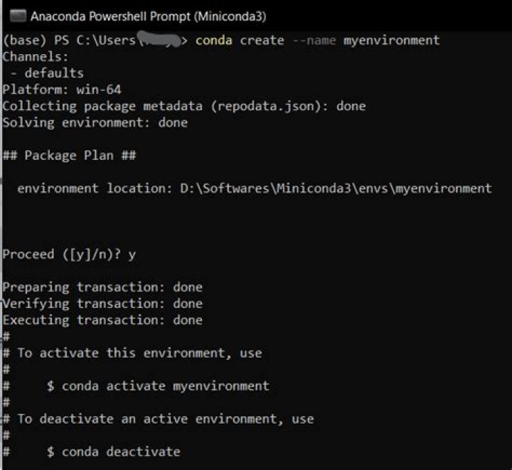 How do you start a Conda environment