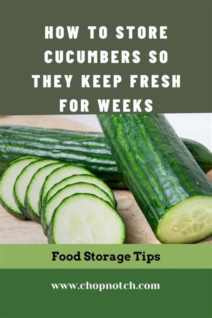 How do you store excess cucumbers