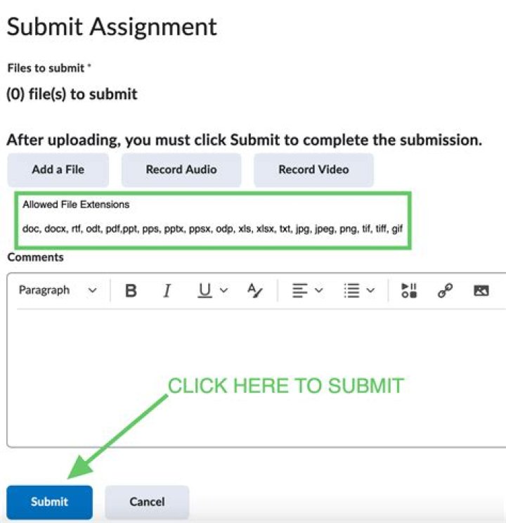 How do you submit assignments on Myitlab?