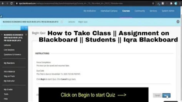 How do you submit homework on Blackboard?