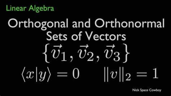 How do you test for orthogonality?