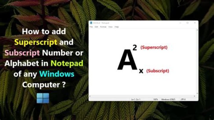 How do you type a subscript?