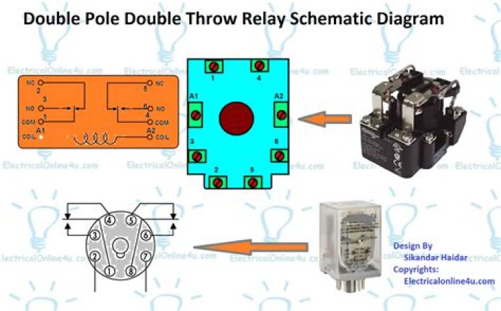 How does a double pole double throw relay work?