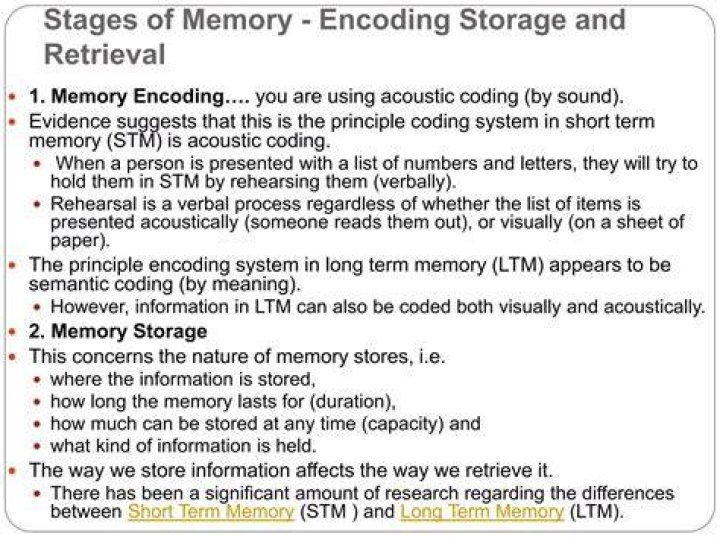 How does encoding affect memory storage