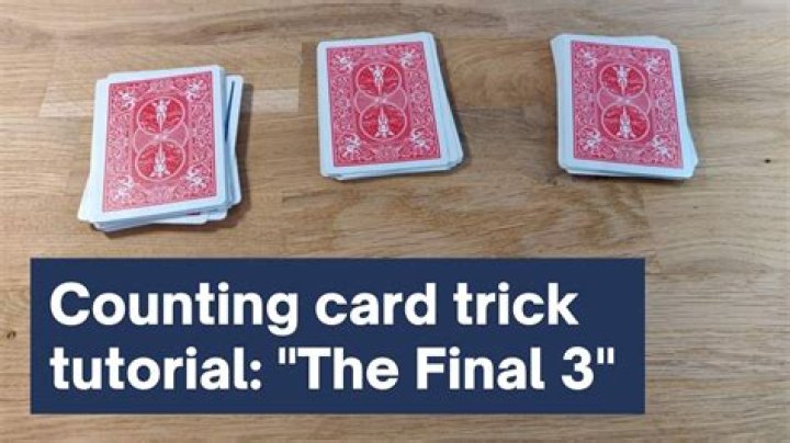 How does the counting card trick work?