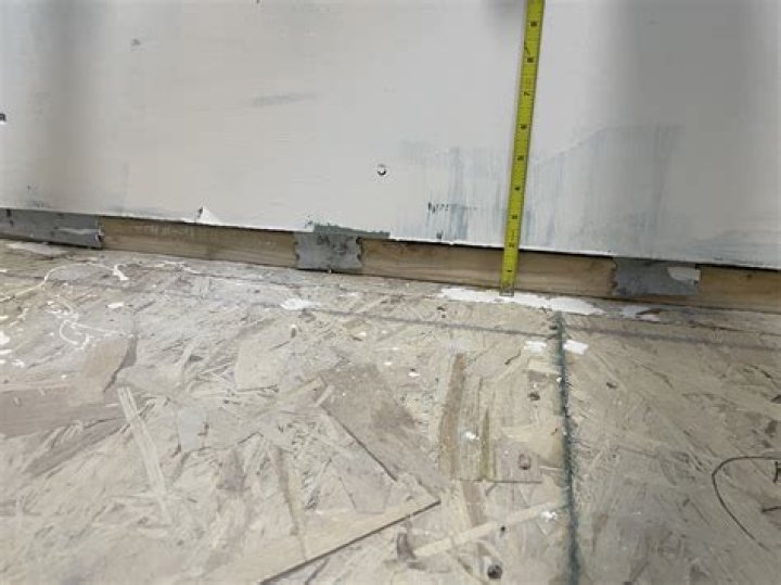 How much space should be between drywall and floor?
