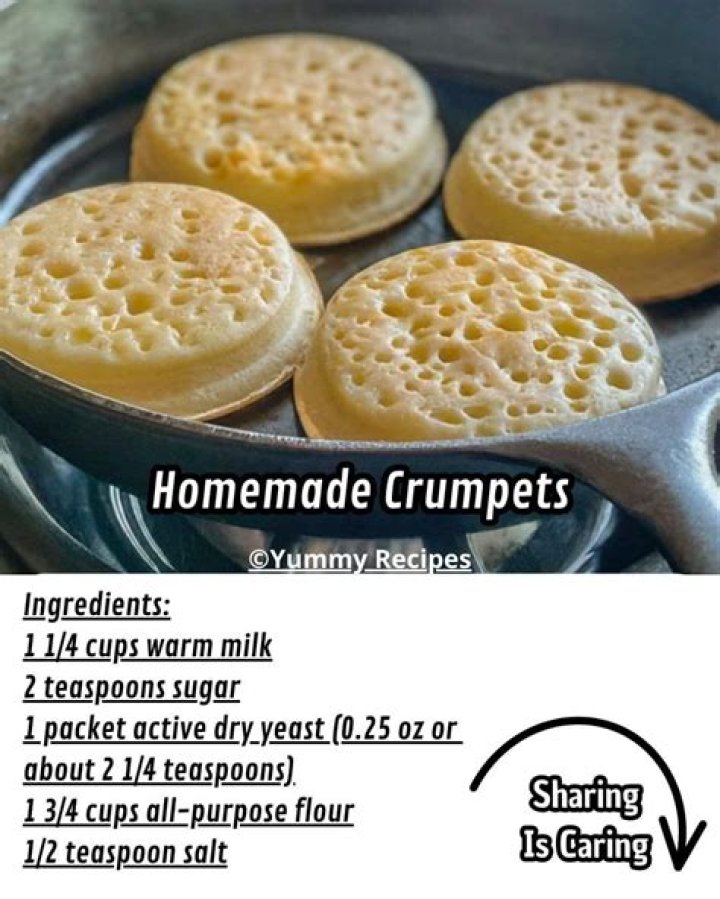 How should crumpets be cooked?