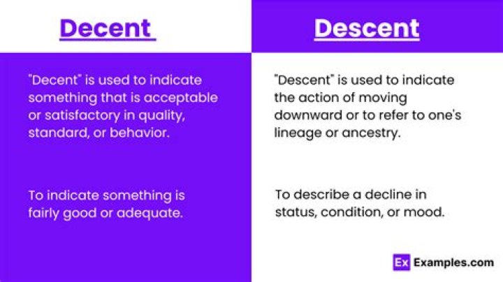 Is descent the same as good