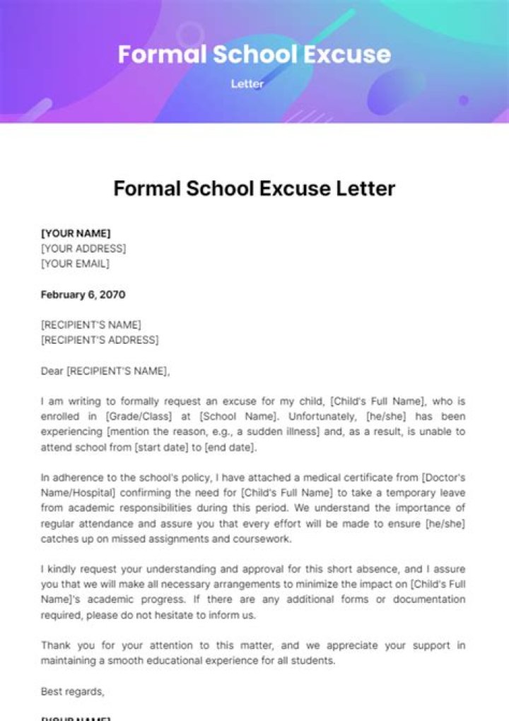 What are acceptable excuses for missing school?