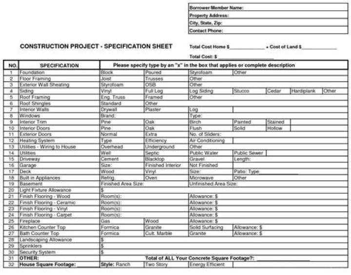 What are construction specifications?