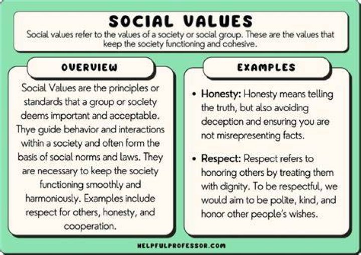 What are society values