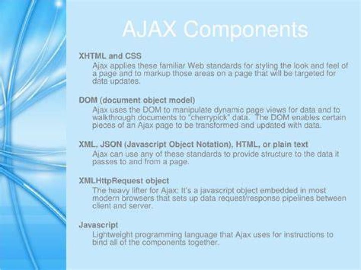 What are the AJAX components?