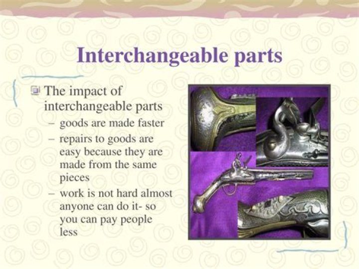 What do Interchangeable parts do