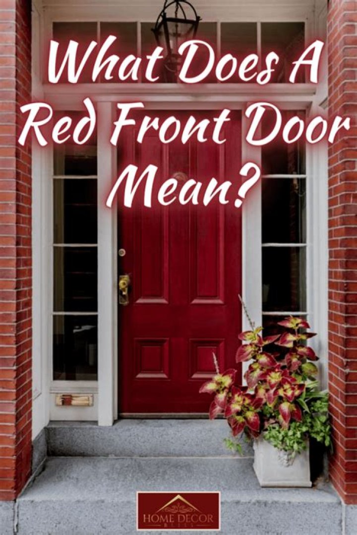 What does a red door symbolize?