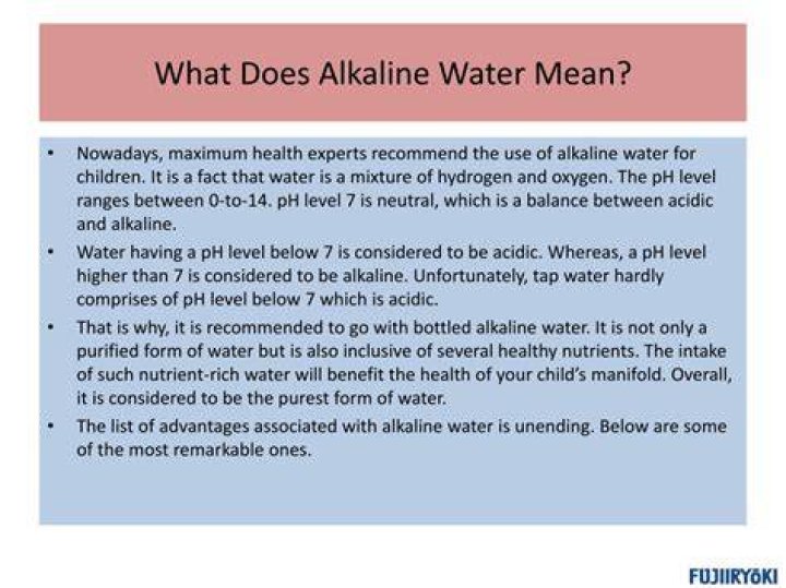 What does alkaline water mean
