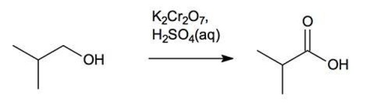 What does K2Cr2O7 do to an alcohol