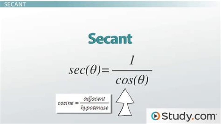 What does SEC mean in trig