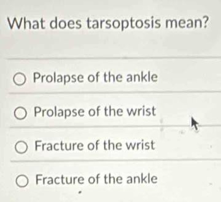 What does Tarsoptosis mean