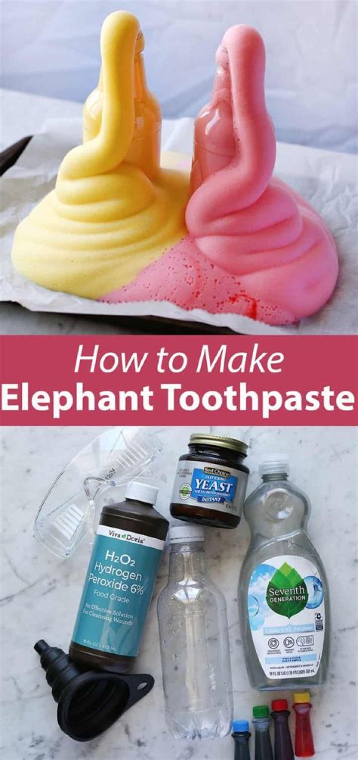 What does the yeast do in elephant toothpaste?