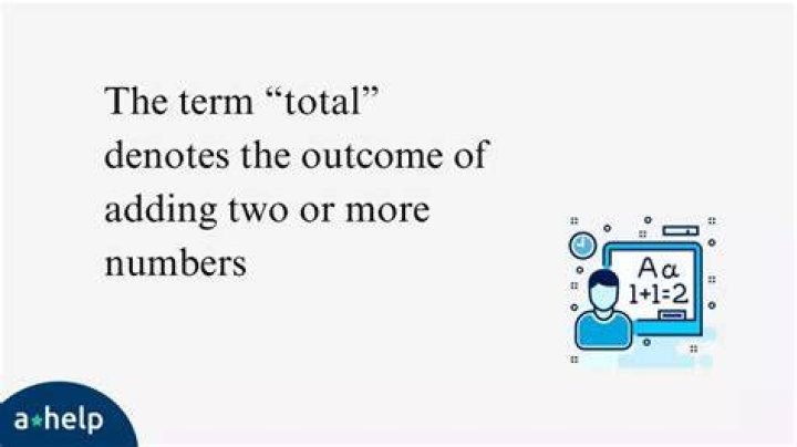 What does total mean in math