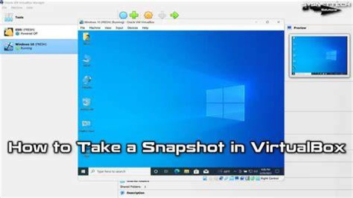 What does VirtualBox snapshot do?