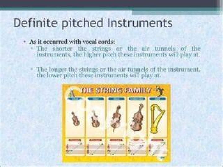 What instruments have definite pitch?