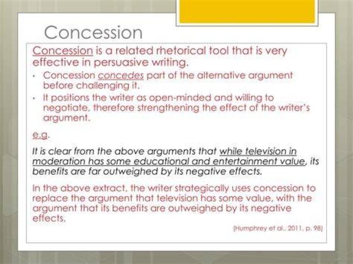 What is a concession argument?