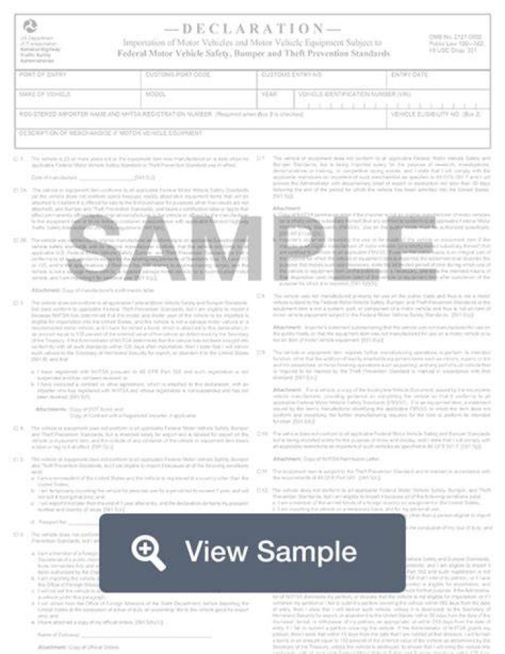 What is a HS-7 form?